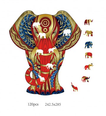 473611 elephant with animal figures