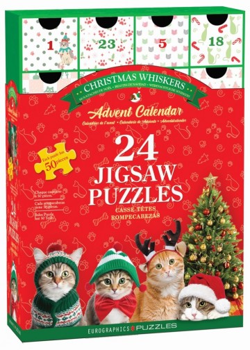 Advent calendar christmas whiskers 24 puzzles jigsaw puzzle 50 pieces97621 1fs