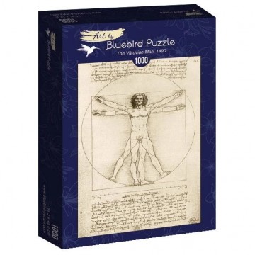 Bluebird puzzle 60009 leonardo da vinci the vitruvian man 1490 1000 pieces puzzle