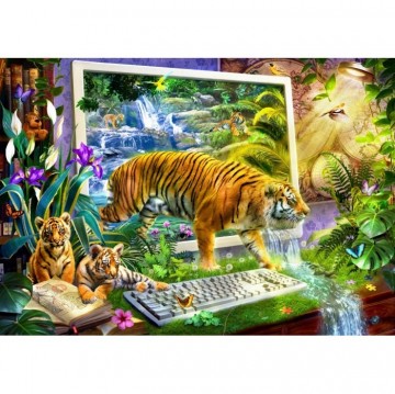 Bluebird puzzle 70200 bluebird puzzle tiger coming to life jigsaw puzzle 1500 pieces64756 1700