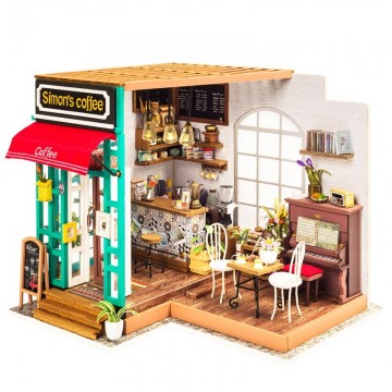 Diy simon s coffee dollhouse kit
