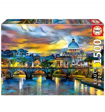 Educa puzzel sint pietersbasiliek en sint engelbrug 1500st