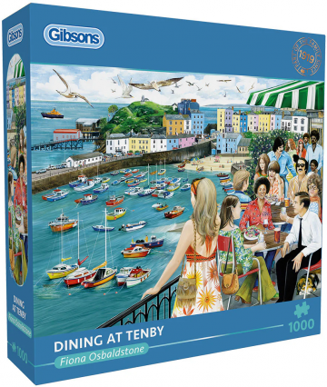 Fiona osbaldstone dining at tenby puzzel 1000 stukjes