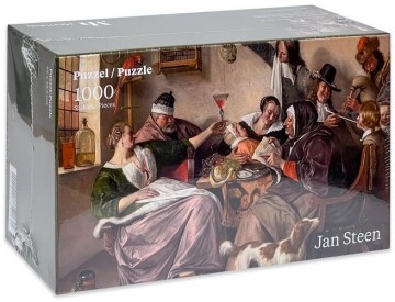 Jan steen as the old sing so pipe the young puzzel 1000 stukjes