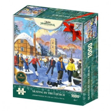 Kidicraft jigsaw puzzles kidicraft christmas nostalgia collection skating by the church 1000 piece jigsaw puzzle 5060337330947 33680825417917