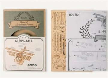 Maquette en bois avion rolife modern 3d
