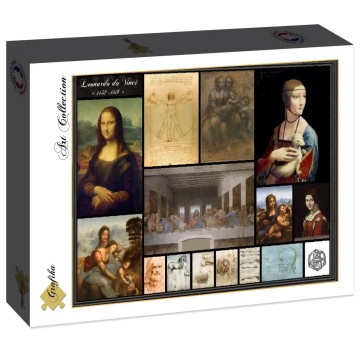 Puzzle grafika 2000 pieces leonardo da vinci collage 1180864