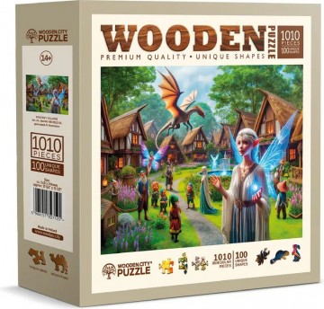 Puzzle wooden city 1000 pieces fantasy village