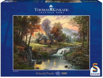 Schmidt spiele 58445 thomas kinkade mountain retreat 1000 pieces puzzle
