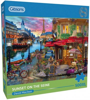 Sunset on the seine puzzel 500 xl stukjes
