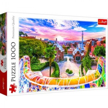 Trefl 10711 sunset over barcelona spain jigsaw puzzle 1000 pieces91569 1