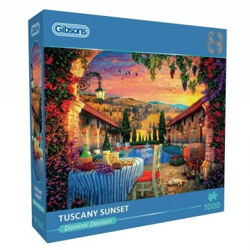 Tuscany sunset by dominic davison 1000 piece gibsons jigsaw 7716 p